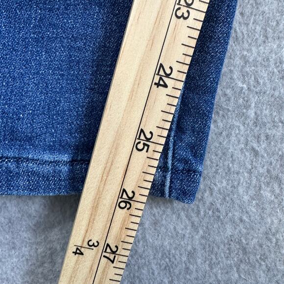 Appleseed's Pants WMNS Petite Small Blue Denim High Waist Button Detail Stretchy - Picture 11 of 11